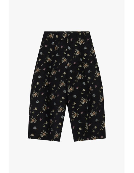 Wijde palazzobroek met hoge taille en bloemenprint Please
