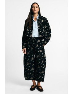 Wijde palazzobroek met hoge taille en bloemenprint Please