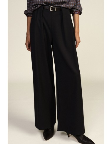 Palazzo-broek met tailleband en plooien Dixie