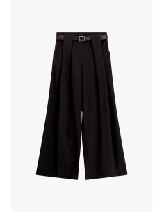 Palazzo-broek met tailleband en plooien Dixie 2