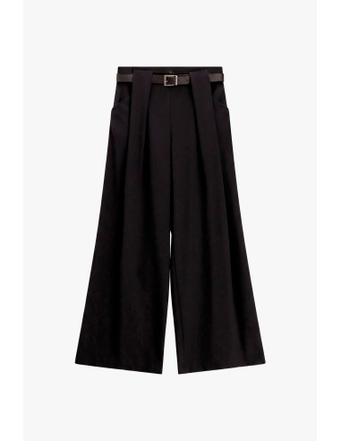 Palazzo-broek met tailleband en plooien Dixie