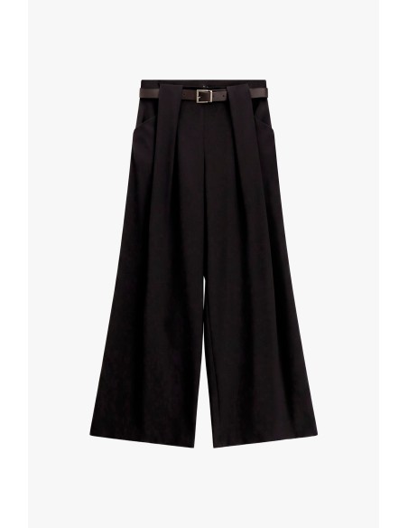 Palazzo-broek met tailleband en plooien Dixie