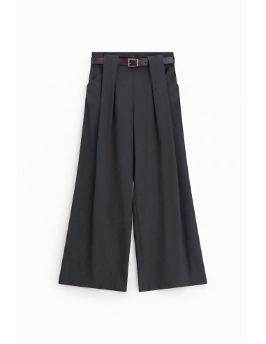 Palazzo-broek met tailleband en plooien Dixie