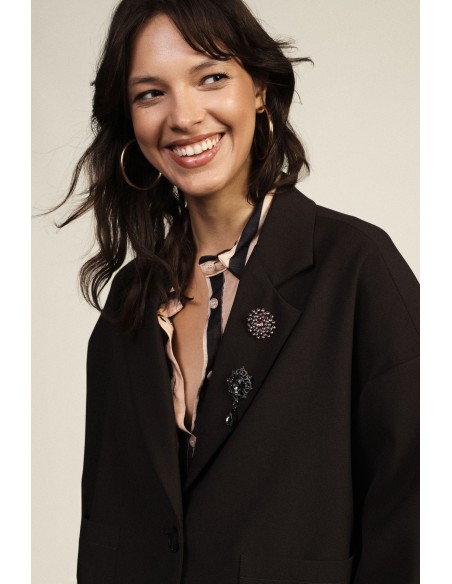 Korte blazer met decoratieve knopen en voorzakken Dixie