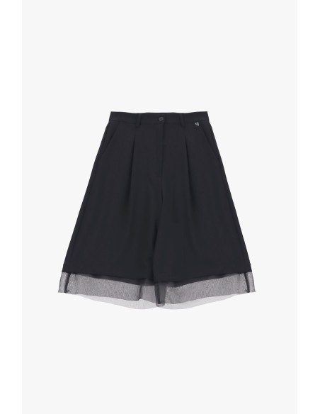 Dixie knielange shorts met tule details