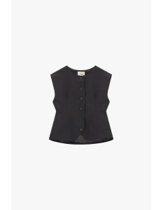 Dixie mouwloos vest met knoopsluiting aan de voorkant 2