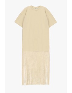 Lange T-shirtjurk met decoratieve franjes Dixie 2