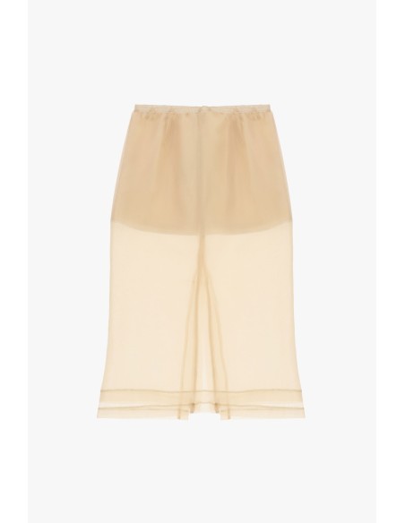 Midi-rok met dubbele laag en elastische taille Dixie