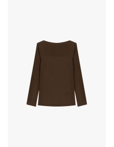 Dixie T-shirt met lange mouwen, ronde hals en comfortabele pasvorm 2