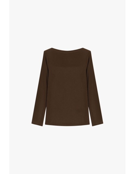Dixie T-shirt met lange mouwen, ronde hals en comfortabele pasvorm