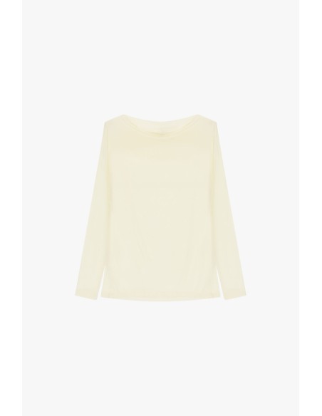 Dixie T-shirt met lange mouwen, ronde hals en comfortabele pasvorm
