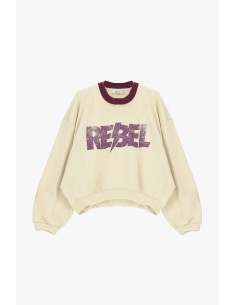 Rebel Dixie-sweater met ronde hals en grafische print 2