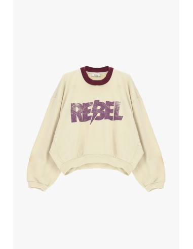 Rebel Dixie-sweater met ronde hals en grafische print