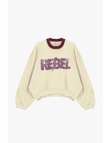 Rebel Dixie-sweater met ronde hals en grafische print