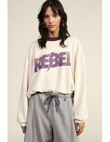 Rebel Dixie-sweater met ronde hals en grafische print