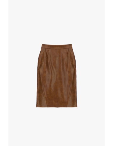 Dixie midi-kokerrok met krokodillenprint