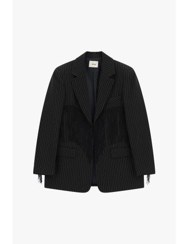 Gestreepte blazer met decoratieve franjes Dixie