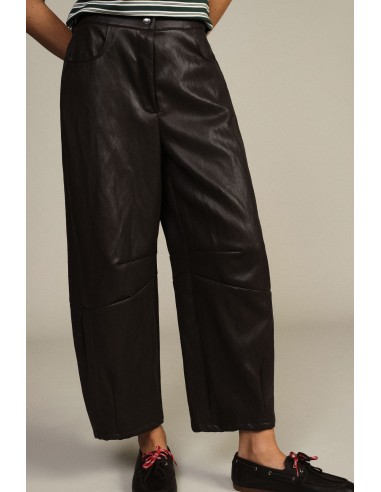 Dixie Wijde broek met hoge taille en schuine zakken