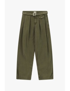 Dixie Palazzo-broek met hoge taille, riem en plooien 2