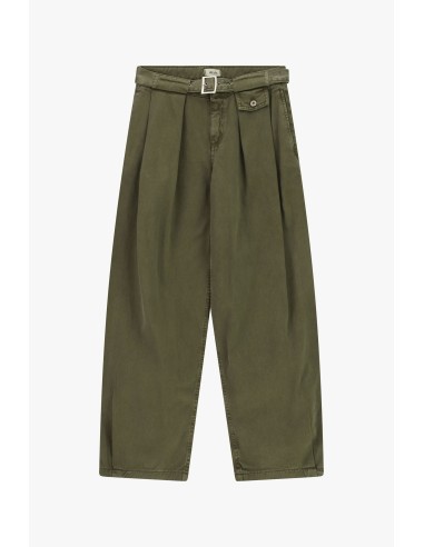 Dixie Palazzo-broek met hoge taille, riem en plooien