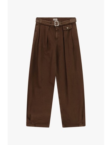 Dixie Palazzo-broek met hoge taille, riem en plooien
