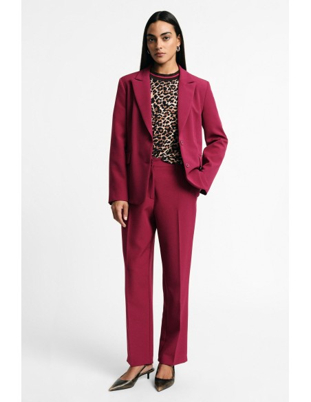 Klassieke pantalon met normale taille en plooien, alstublieft