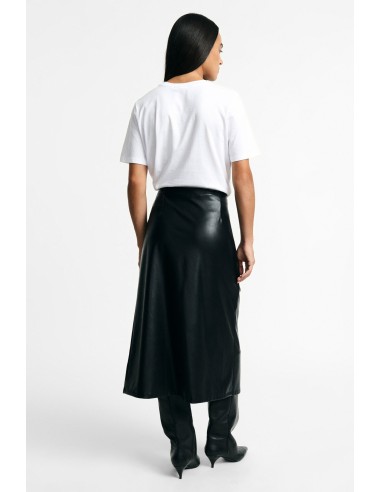 Midi-rok met zijknoop en drapering alstublieft