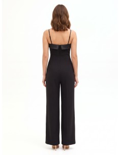 Palazzo-jumpsuit van technische stof met asymmetrisch voorpand Rinascimento 2