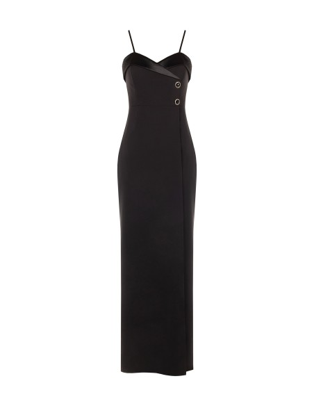 Palazzo-jumpsuit van technische stof met asymmetrisch voorpand Rinascimento