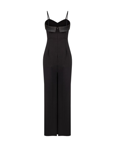 Palazzo-jumpsuit van technische stof met asymmetrisch voorpand Rinascimento