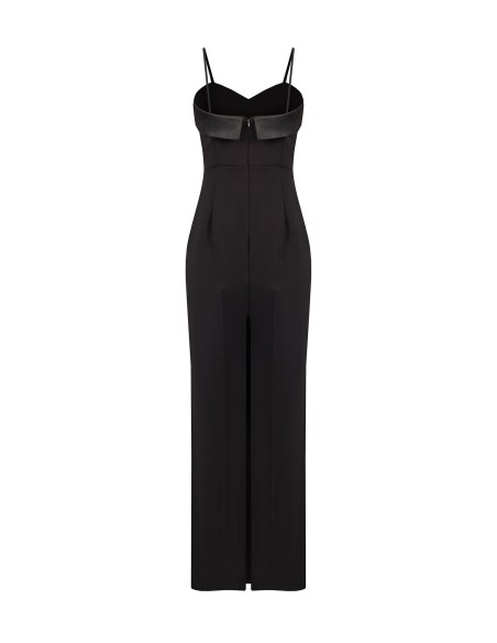 Palazzo-jumpsuit van technische stof met asymmetrisch voorpand Rinascimento