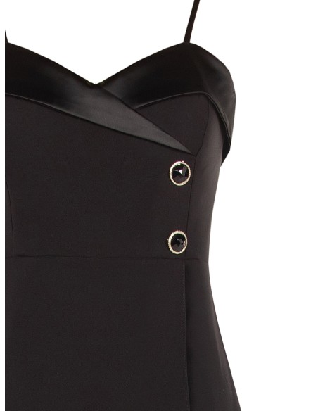 Palazzo-jumpsuit van technische stof met asymmetrisch voorpand Rinascimento