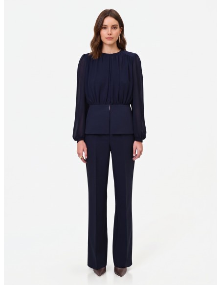 Rinascimento Studio-blouse van semi-transparante georgette