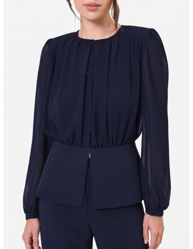 Rinascimento Studio-blouse van semi-transparante georgette
