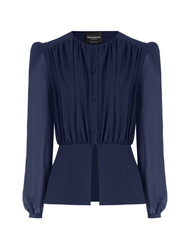 Rinascimento Studio-blouse van semi-transparante georgette