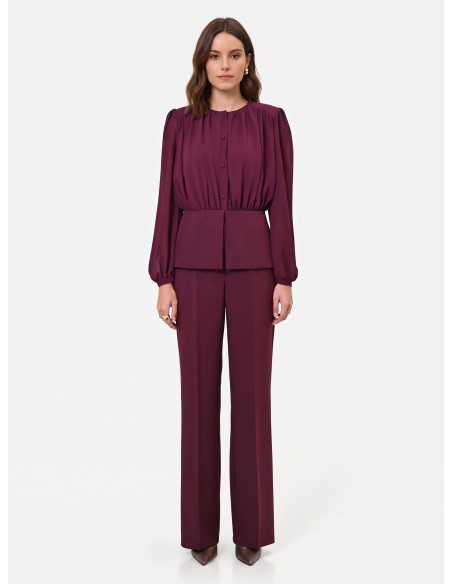 Rinascimento Studio-blouse van semi-transparante georgette