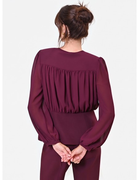Rinascimento Studio-blouse van semi-transparante georgette