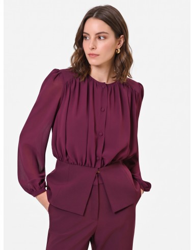Rinascimento Studio-blouse van semi-transparante georgette