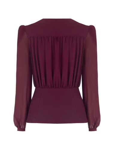 Rinascimento Studio-blouse van semi-transparante georgette