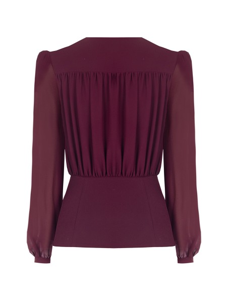 Rinascimento Studio-blouse van semi-transparante georgette