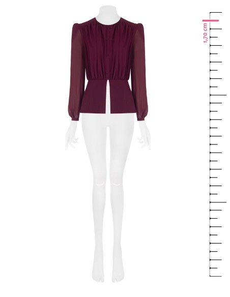 Rinascimento Studio-blouse van semi-transparante georgette
