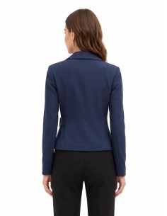 Korte getailleerde blazer van polyviscose met haaksluiting Rinascimento 2