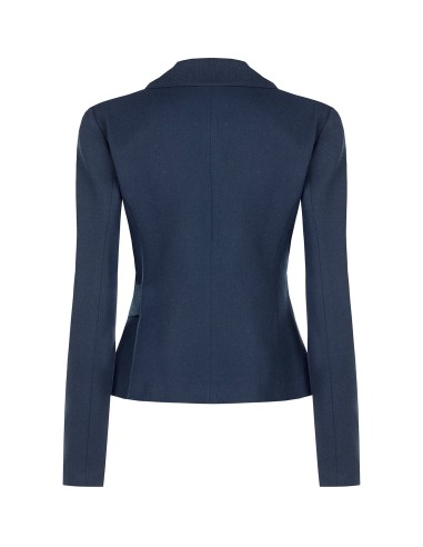 Korte getailleerde blazer van polyviscose met haaksluiting Rinascimento
