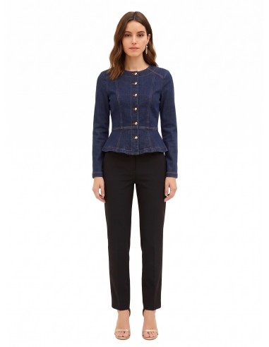 Peplumjasje van stretchdenim, zero-wash, Rinascimento