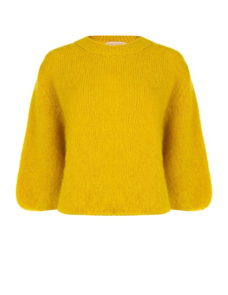 Oversized trui van een mohairmix met 3/4-mouwen van Rinascimento