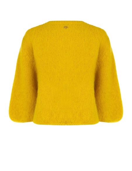 Oversized trui van een mohairmix met 3/4-mouwen van Rinascimento