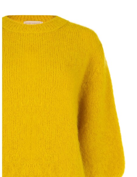 Oversized trui van een mohairmix met 3/4-mouwen van Rinascimento