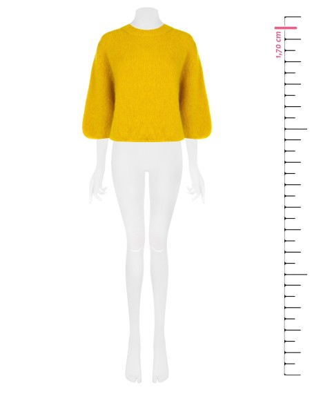 Oversized trui van een mohairmix met 3/4-mouwen van Rinascimento