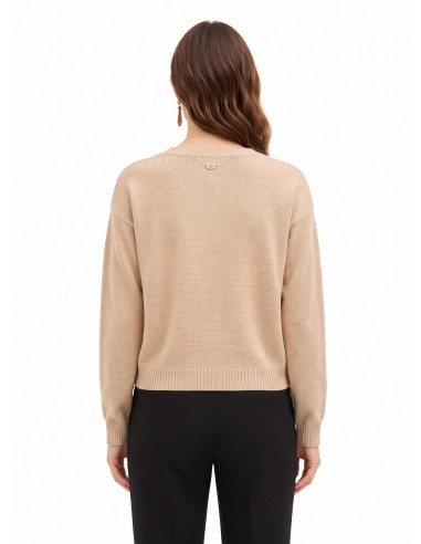 Trui van een viscose-wolmix met ruitmotief en lurex van Rinascimento