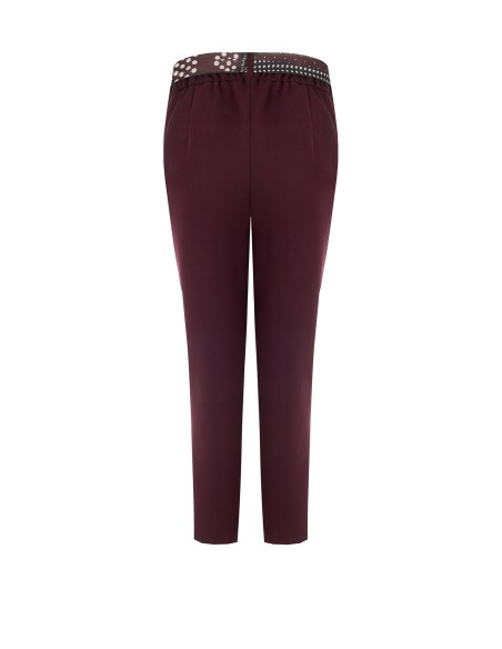 Skinnybroek van polyviscose met elastiek aan de achterkant en sjaaltje met logo Rinascimento